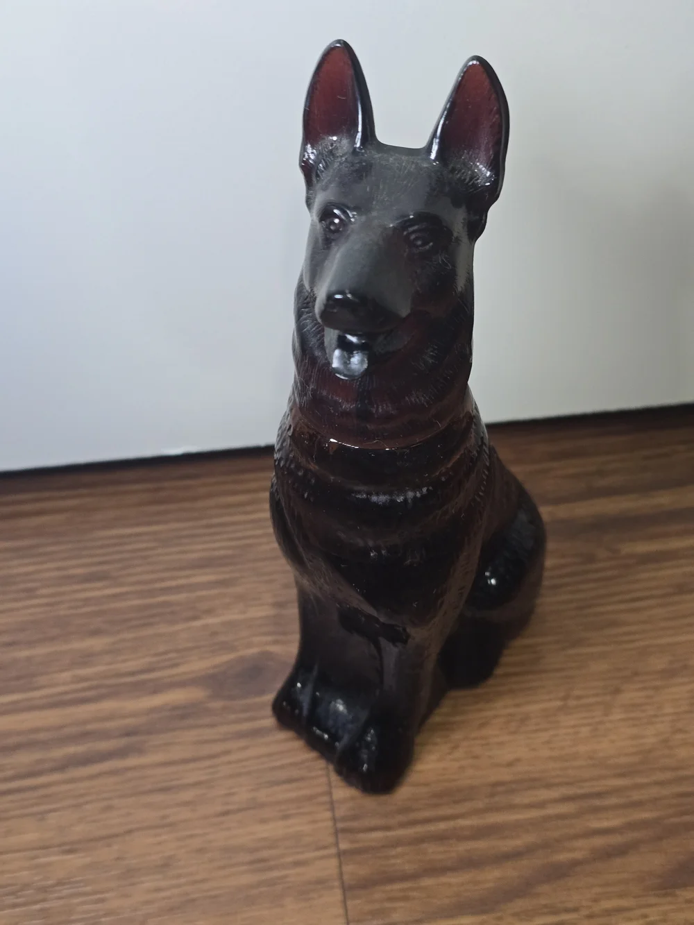 Vintage 1975 Avon 'Noble Prince' German Shepherd aftershave bottle.